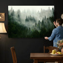 Foggy Forest Wall Art – Tranquil Green Woodland Canvas by MyGreatCanvas | Canvas Wall Art Prints | Photo Prints & Wall Decor