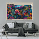 Framed Japanese 1986 Wall Art Print, Yayoi Kusama 1986 Wall