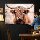 Vintage Scottish Highland Cow Cattle Art Print Farmhouse