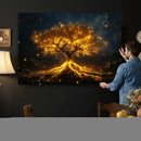 Golden Tree of Life Canvas Wall Art Print - Majestic Glowing by MyGreatCanvas | Canvas Wall Art Prints | Photo Prints & Wall Decor