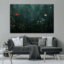 Wildflower Field Framed Wall Art, Vintage Botanical