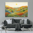 YAYOI KUSAMA Wall Art - Colorful Dot Art Landscape Canvas,