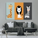 Boho Jungle Animal Nursery Wall Art Prints – Safari Decor