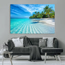 Tropical Beach Wall Art Canvas Print - Serene Ocean