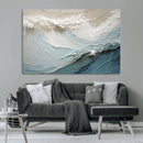 Waves Abstract Wall Art Print, Modern Framed Abstract Canvas