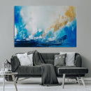 Blue Abstract Print - Dynamic Ocean-Inspired Canvas Wall Art