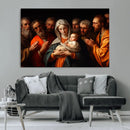 Religious Canvas Wall Art Print - Madonna and Child with