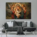 Mary Jesus Canvas Wall Art Print - Madonna and Child with
