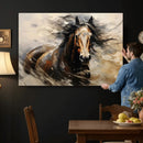 Abstract Horse Wall Art Canvas Print – Large Western