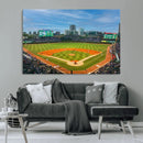 Wrigley Field Chicago Cubs Panoramic Canvas Print –