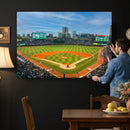 Wrigley Field Chicago Cubs Panoramic Canvas Print –