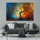 Yggdrasil Tree of Life Mosaic Stained Glass Wall Art Canvas,