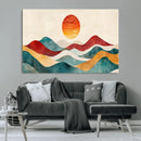 Southwest Mountain Wall Art Canvas Print – Boho Triptych