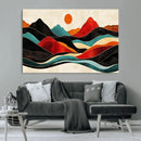 Western Wall Decor - Large Triptych Mountain Canvas - Boho