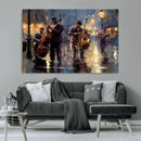 Afro Abstract Jazz Music Wall Art Canvas Print – Colorful