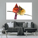 Cardinal Bird Canvas Wall Art - Male and Female Cardinal