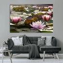 Lotus Flower Wall Art Canvas Print, Water Lily Large Wall