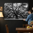 Black and White Old Angel Oak Tree Wall Art Canvas Print by MyGreatCanvas | Canvas Wall Art Prints | Photo Prints & Wall Decor