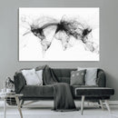 Flight Routes Air Traffic Map Canvas Wall Art - Framed -