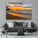 Sunset Wall Art Print - Stunning Beach Sunset Canvas Artwork