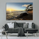 Tropical Beach Wall Art - Stunning Ocean Sunset Canvas Print