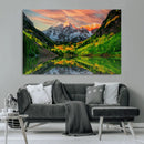 Maroon Bells Lake Wall Art Canvas Print – Framed Majestic