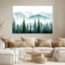 Pine Forest Wall Art Canvas Print – Misty Mountains Foggy by MyGreatCanvas | Canvas Wall Art Prints | Photo Prints & Wall Decor