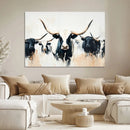 Texas Longhorn Wall Art Canvas Print – Majestic Horned Bull