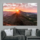 Mountain Sunrise Wall Art – Framed Alpine Ridge Canvas by MyGreatCanvas | Canvas Wall Art Prints | Photo Prints & Wall Decor