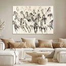 Running Horses Wall Art Canvas Print – Framed Galloping Herd