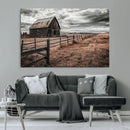 Rustic Barn Wall Art Canvas Print – Framed Moody Field Scene by MyGreatCanvas | Canvas Wall Art Prints | Photo Prints & Wall Decor