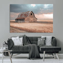 Rustic Barn Wall Art Canvas Print – Framed Wheat Field Scene by MyGreatCanvas | Canvas Wall Art Prints | Photo Prints & Wall Decor