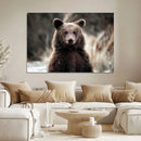 Brown Bear Wall Art Canvas Print – Framed Majestic Woodland