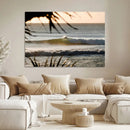 Sunset Surf Wall Art Canvas Print – Framed Golden Hour Waves
