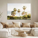 California Coast Palm Trees Wall Art Canvas Print – Framed