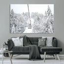 Snowy Ski Lift Wall Art – Framed Winter Mountain Canvas by MyGreatCanvas | Canvas Wall Art Prints | Photo Prints & Wall Decor