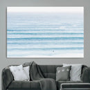 Ocean Wave Surfer Wall Art – Framed Minimal Seascape Canvas by MyGreatCanvas | Canvas Wall Art Prints | Photo Prints & Wall Decor
