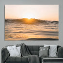 Calm Water Wall Art – Framed Sunset Waves Canvas Artwork, by MyGreatCanvas | Canvas Wall Art Prints | Photo Prints & Wall Decor