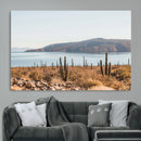 Desert Lake Wall Art – Framed Cactus Mountain Canvas by MyGreatCanvas | Canvas Wall Art Prints | Photo Prints & Wall Decor