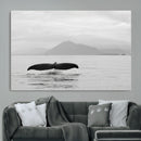 Whale Tail Wall Art – Framed Black White Ocean Canvas by MyGreatCanvas | Canvas Wall Art Prints | Photo Prints & Wall Decor
