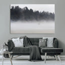 Surfer Fog Wall Art Canvas Print – Framed Foggy Beach Scene by MyGreatCanvas | Canvas Wall Art Prints | Photo Prints & Wall Decor