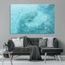 Fish Swarm Wall Art Canvas Print – Framed Aerial Shark and by MyGreatCanvas | Canvas Wall Art Prints | Photo Prints & Wall Decor