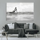 Black White Surfing Wall Art Canvas Print – Framed Ocean by MyGreatCanvas | Canvas Wall Art Prints | Photo Prints & Wall Decor