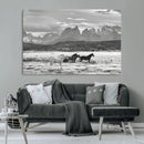 Wild Horses Wall Art Canvas Print – Framed Black White by MyGreatCanvas | Canvas Wall Art Prints | Photo Prints & Wall Decor