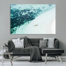 Minimal Beach Wall Art Canvas Print – Framed Ocean Swimming by MyGreatCanvas | Canvas Wall Art Prints | Photo Prints & Wall Decor