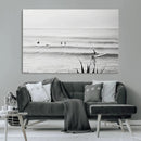 Surfer Silhouette Wall Art – Framed Calm Ocean Monochrome by MyGreatCanvas | Canvas Wall Art Prints | Photo Prints & Wall Decor