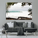 Tropical Surf Wall Art Canvas Print – Framed Palm Tree View by MyGreatCanvas | Canvas Wall Art Prints | Photo Prints & Wall Decor