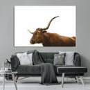 Longhorn Cow Wall Art Canvas Print – Framed Western Animal by MyGreatCanvas | Canvas Wall Art Prints | Photo Prints & Wall Decor