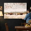 Longhorn Cattle Wall Art Canvas Print – Framed Texas Ranch