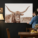 Longhorn Cow Wall Art Canvas Print – Framed Texas Ranch